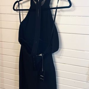 New Bebe Black Open Back Dress Sz Large